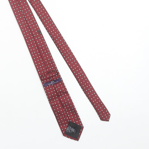 Tailor & Cutter Men's Red Geometric Slim Tie Polyester One Size