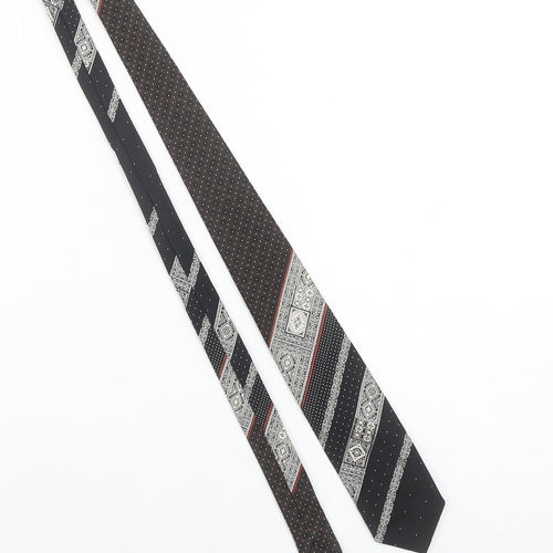Don Carlo Creation Men's Black Geometric Polyester Tie 176