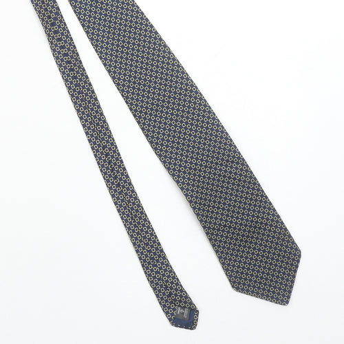 Next Men's Blue Geometric Silk Slim Tie One Size
