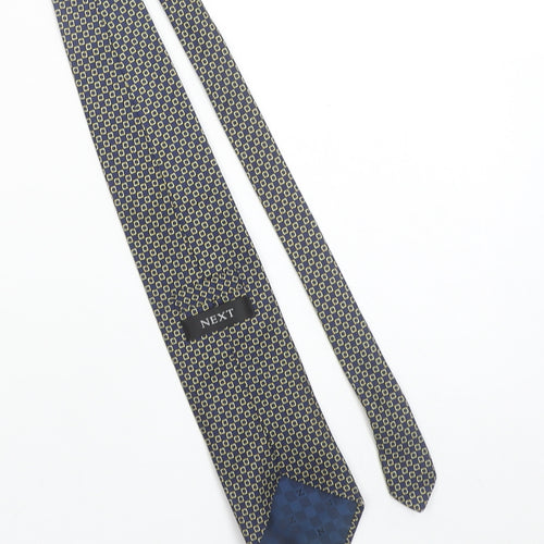 Next Men's Blue Geometric Silk Slim Tie One Size