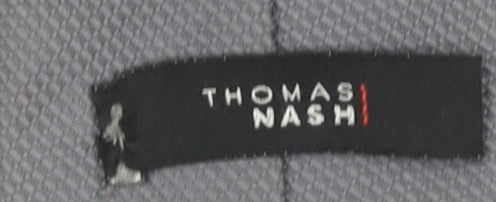 Thomas Nash Men's Grey Slim Tie 176 Polyester Textured Finish