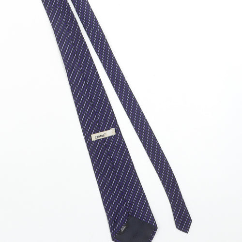 Zantos Men's Purple Geometric Slim Woven Tie One Size