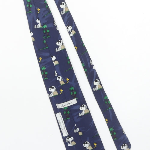 Berkertex Men’s Blue Cartoon Dog Pointed Tie 100% Polyester One Size
