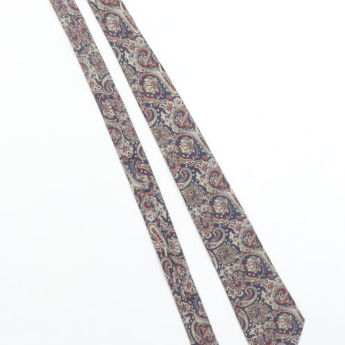 Marks and Spencer St Michael Blue Paisley Woven Men's Vintage Tie