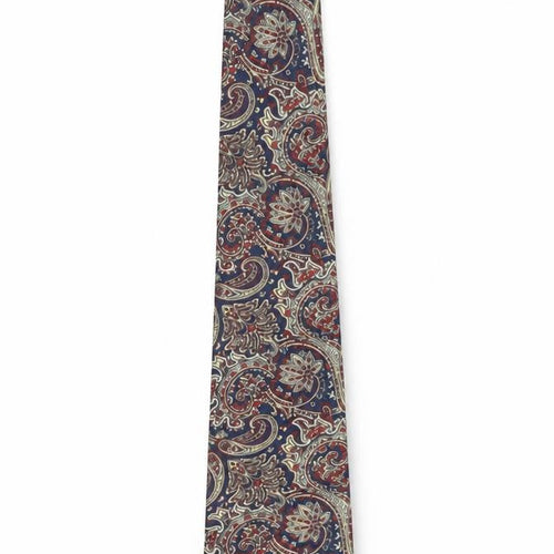 Marks and Spencer St Michael Blue Paisley Woven Men's Vintage Tie