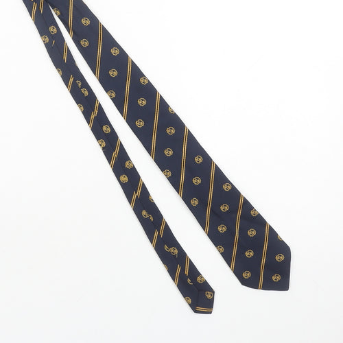 Alec Brook Men's Blue Striped Woven Pointed Tie