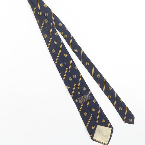 Alec Brook Men's Blue Striped Woven Pointed Tie