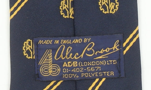 Alec Brook Men's Blue Striped Woven Pointed Tie
