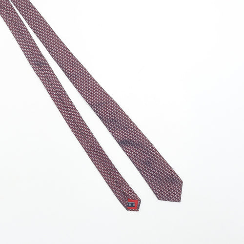 T.M. Lewin Men's Burgundy Geometric Pure Silk Handmade Tie