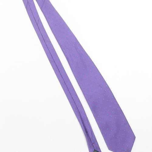 Lloyd Attree & Smith Men's Purple Polka Dot Pointed Tie - One Size Polyester