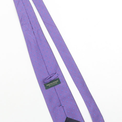 Lloyd Attree & Smith Men's Purple Polka Dot Pointed Tie - One Size Polyester