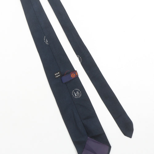 Marks of Distinction Men's Navy Silk Tie Made in England Classic Style