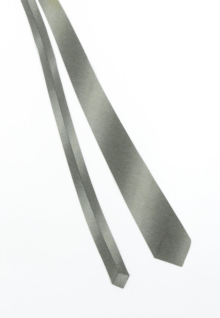 Greenwoods Mens Grey Slim Tie Woven 100% Polyester Made in Britain