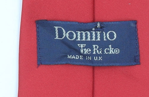 Domino Tie Rack Men's Red Polyester Classic Tie One Size