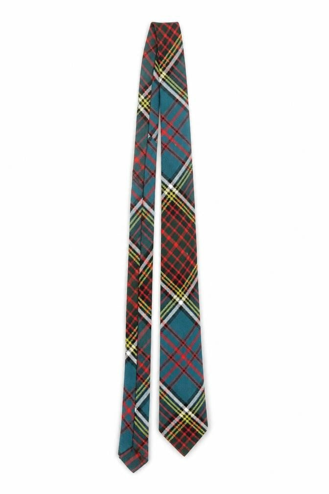 Front view of William Turner boys’ multicoloured plaid school uniform tie