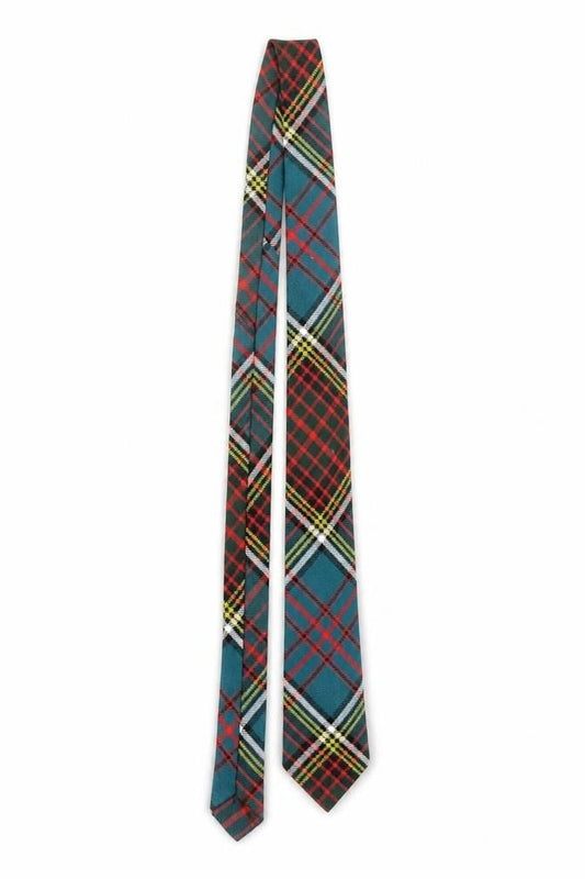 Front view of William Turner boys’ multicoloured plaid school uniform tie