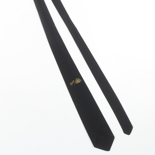 Roma Men's Black Slim Tie Elegant Italian Designer Style