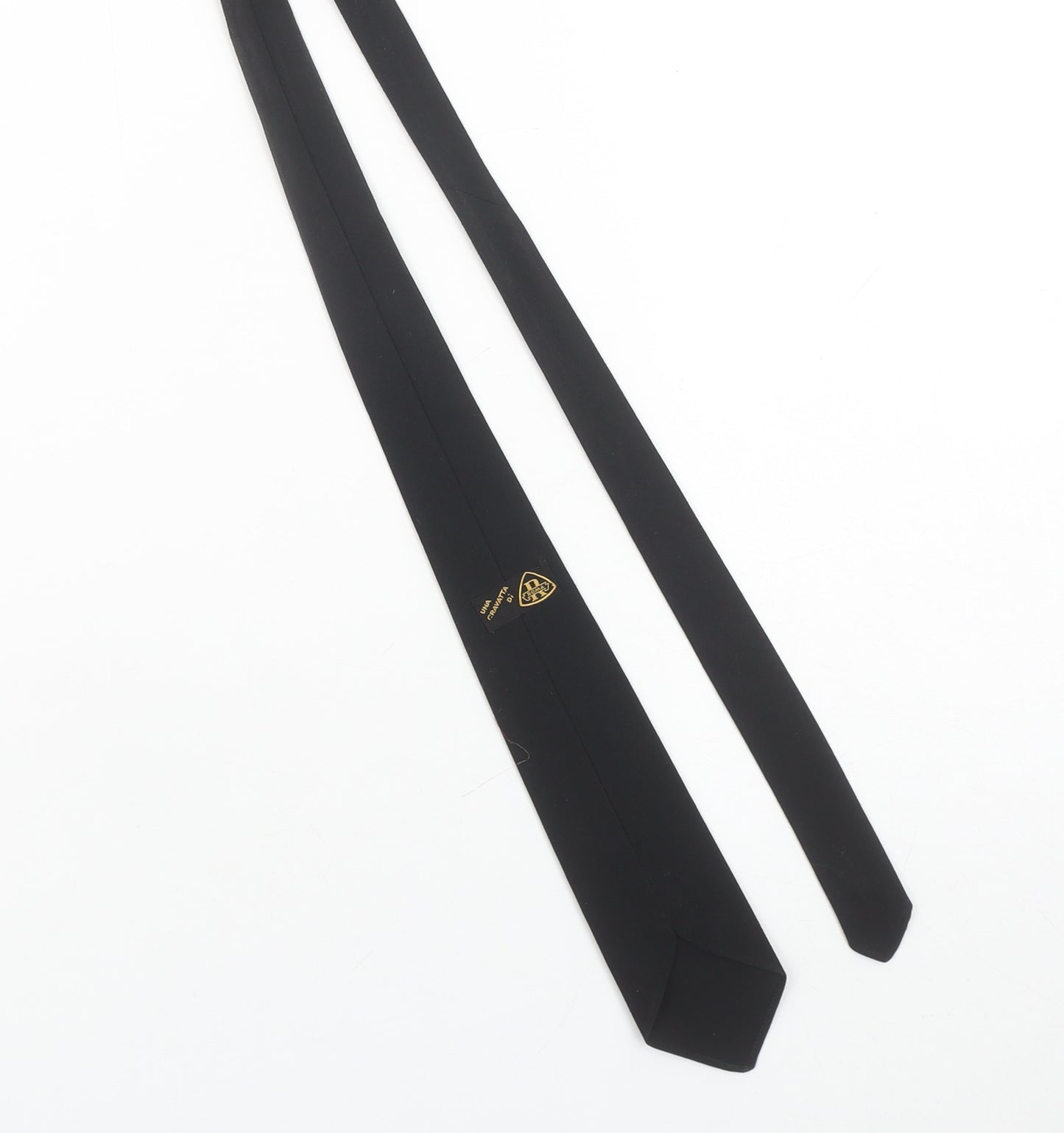 Roma Men's Black Slim Tie Elegant Italian Designer Style