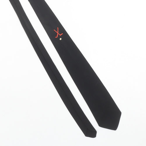 Roma Men's Black Slim Tie Elegant Italian Designer Style