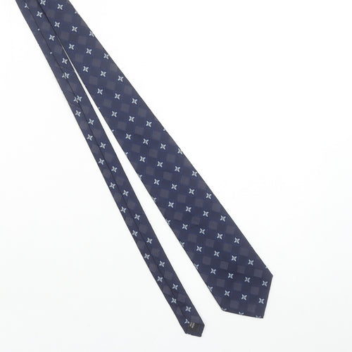 Armando Men's Blue Geometric Polyester Tie – Classic Patterned Style