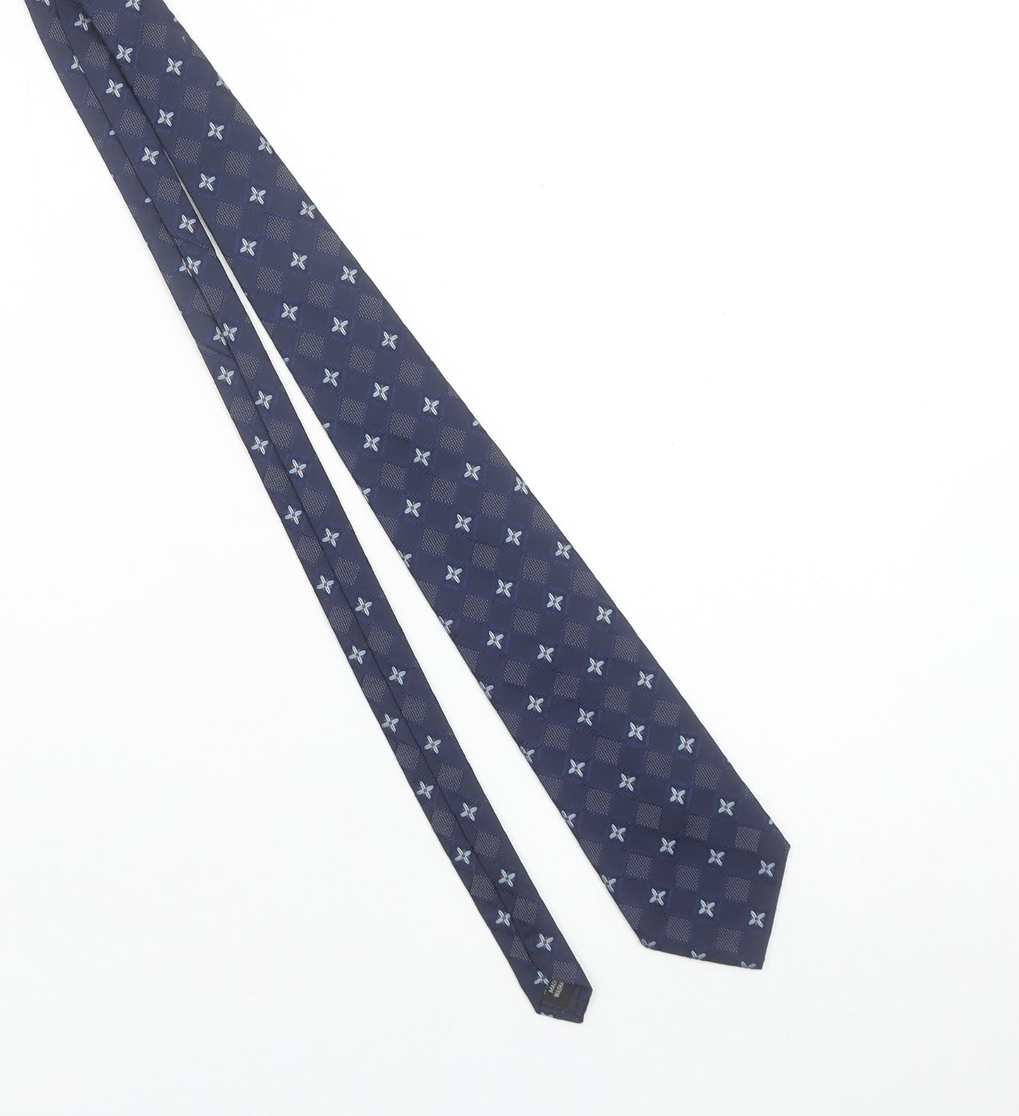 Armando Men's Blue Geometric Polyester Tie – Classic Patterned Style