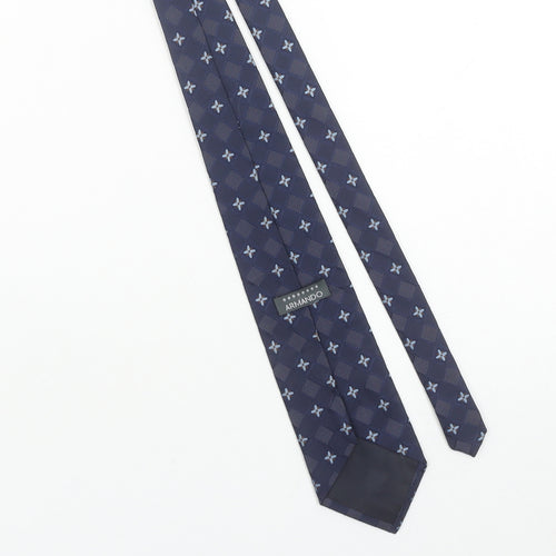 Armando Men's Blue Geometric Polyester Tie – Classic Patterned Style