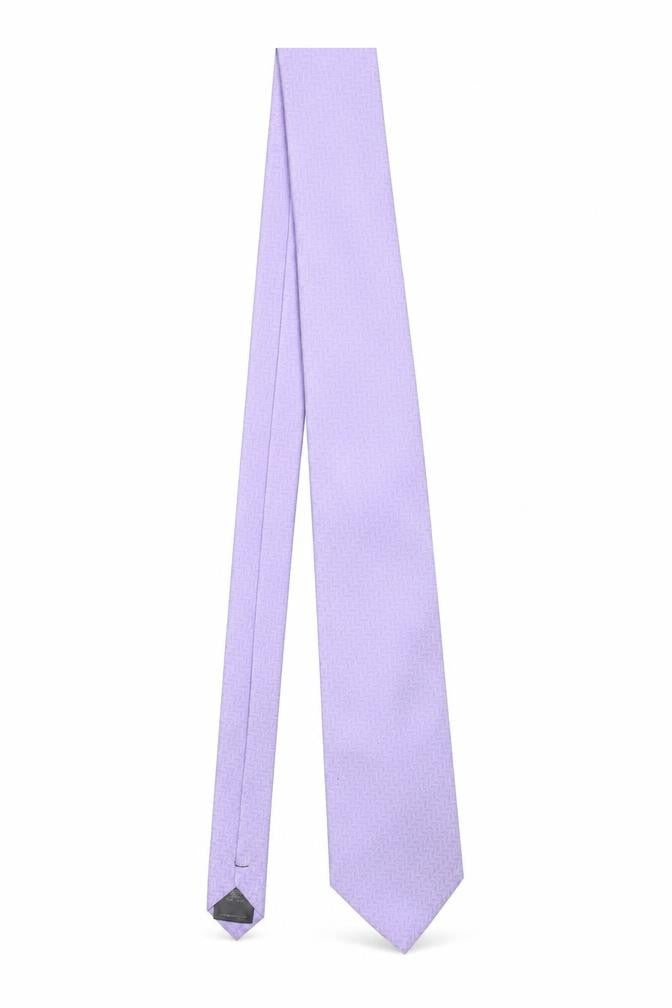 Front view of Thomas Nash Men's Purple Pointed Tie 176 Polyester Slim Design