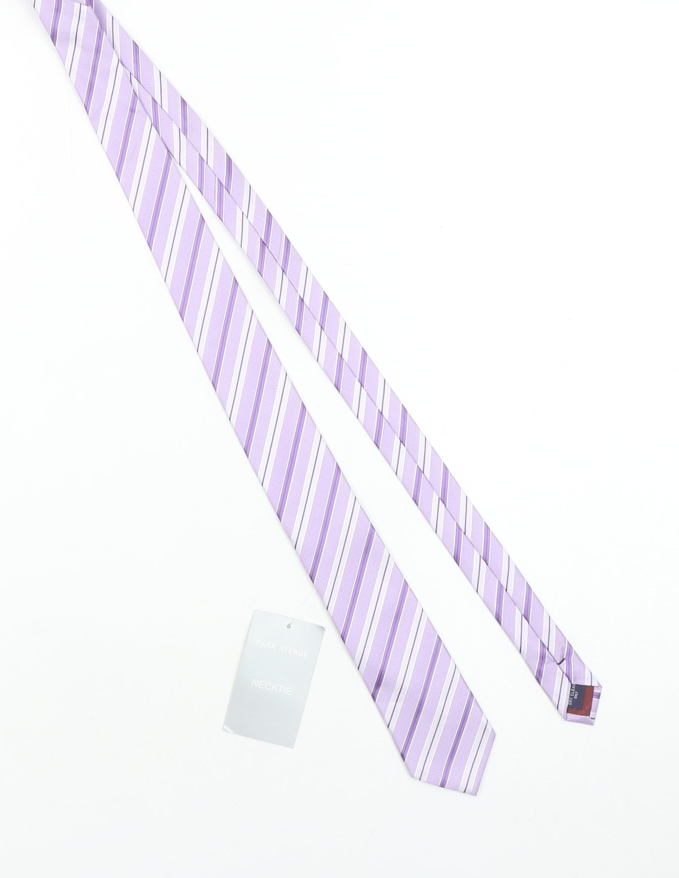 Park Avenue Men's Purple Striped Slim Silk Tie