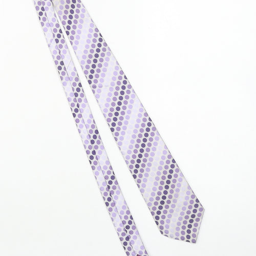 Marks and Spencer Men's Purple Polka Dot Silk Tie One Size