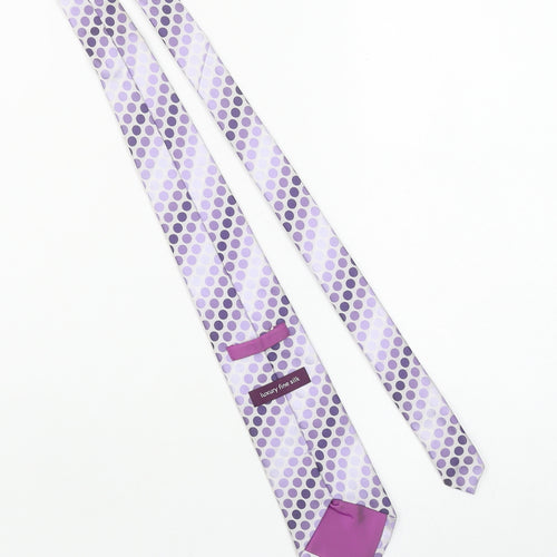 Marks and Spencer Men's Purple Polka Dot Silk Tie One Size