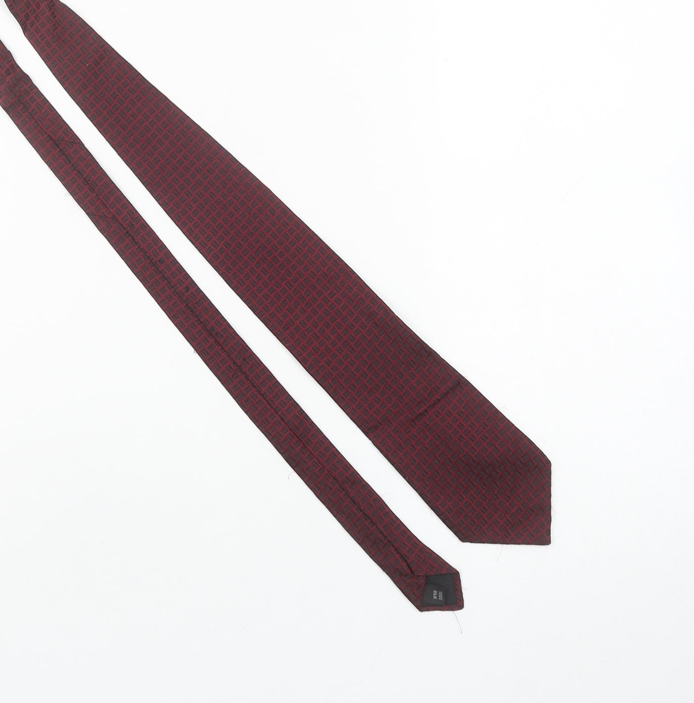 Savoy Taylors Guild Men's Red Geometric Silk Tie One Size