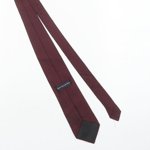 Savoy Taylors Guild Men's Red Geometric Silk Tie One Size