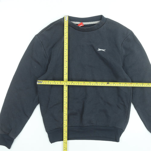 Slazenger Boys Black Crew Neck Pullover Sweatshirt 9-10 Years