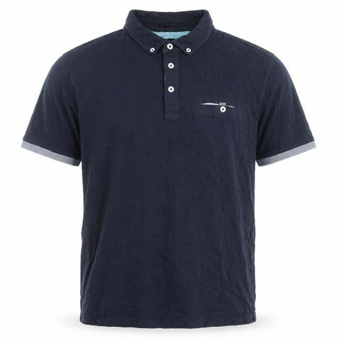 Ted Smith Men's Blue 2XL Short Sleeve Cotton Polo Shirt