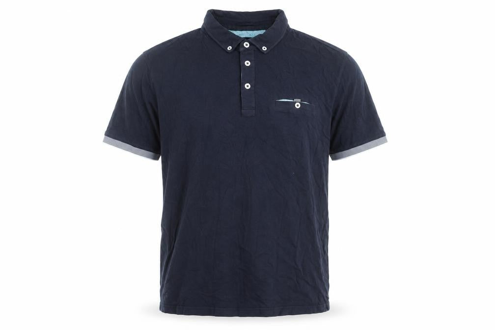 Ted Smith Men's Blue 2XL Short Sleeve Cotton Polo Shirt