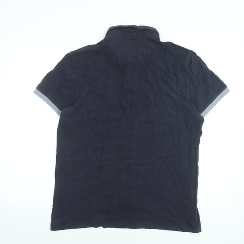 Ted Smith Men's Blue 2XL Short Sleeve Cotton Polo Shirt