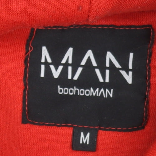 BoohooMAN Men's Multicoloured Pullover Hoodie Size M with Logo