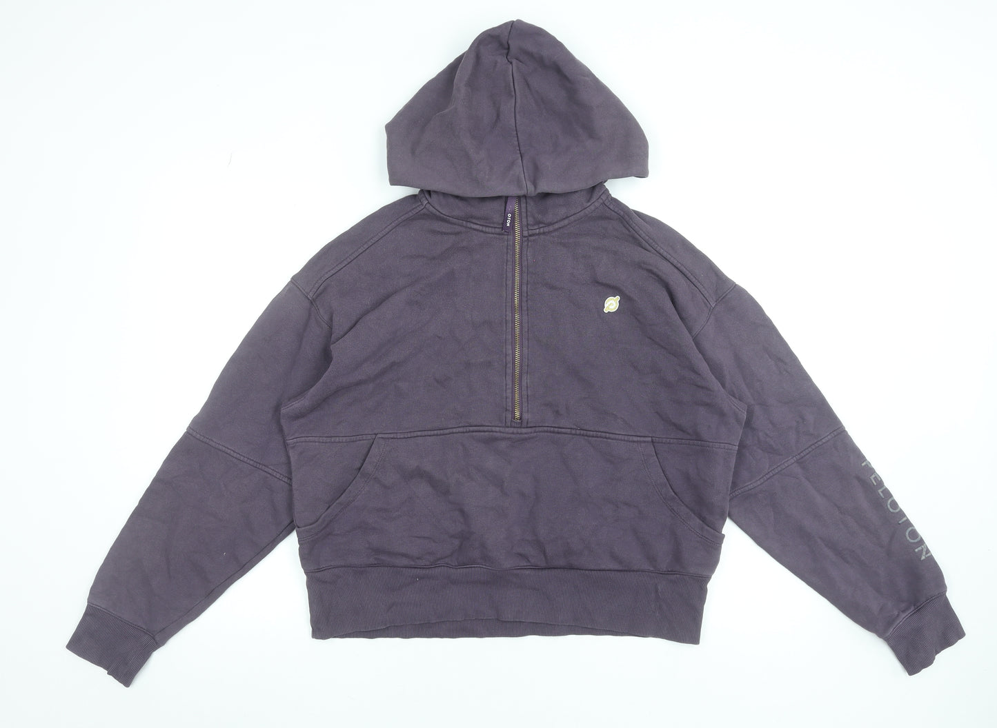 Peloton Women's Purple 1/2 Zip Hoodie Cotton Blend Size M