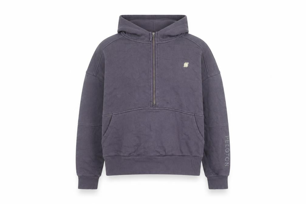 Peloton Women's Purple 1/2 Zip Hoodie Cotton Blend Size M