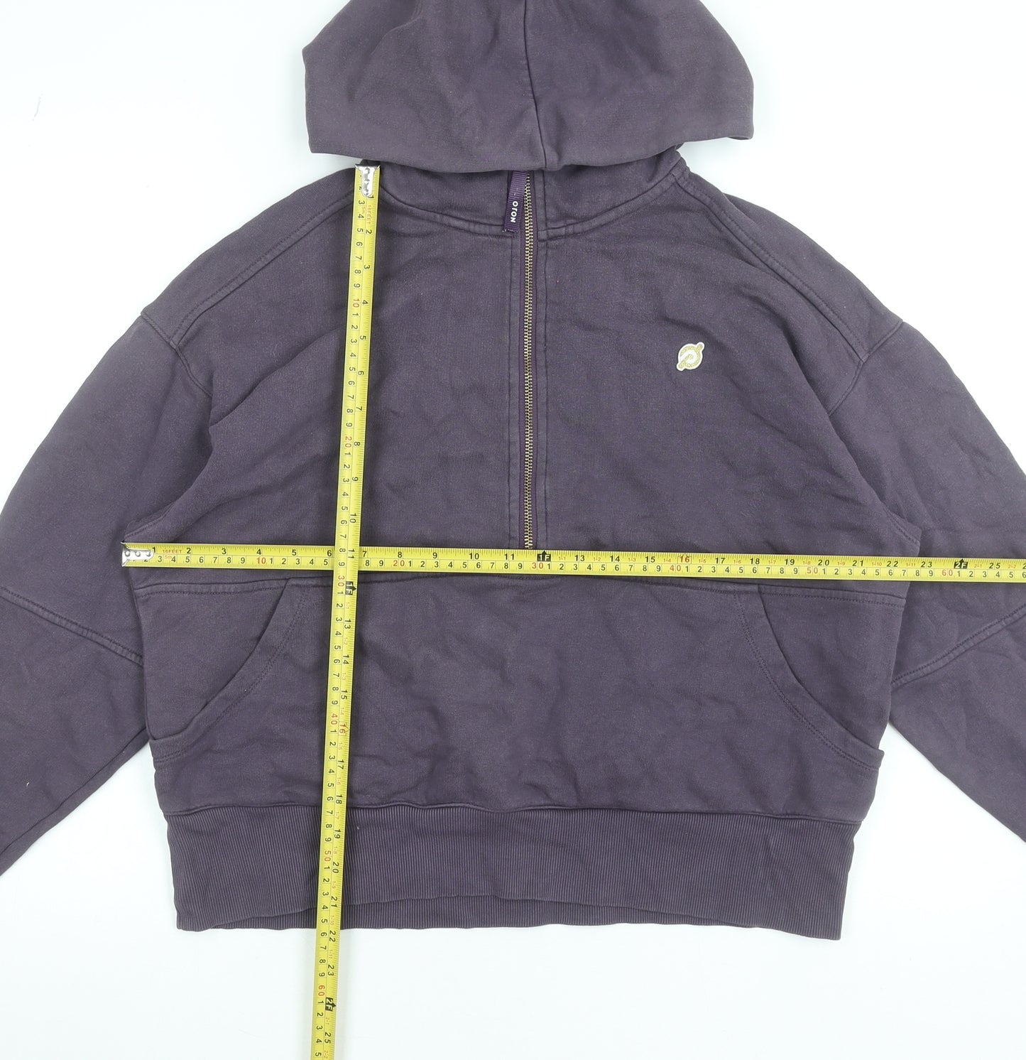 Peloton Women's Purple 1/2 Zip Hoodie Cotton Blend Size M