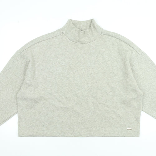 Athlecia Women’s Grey Roll Neck Pullover Sweatshirt Size 16 Relaxed Fit
