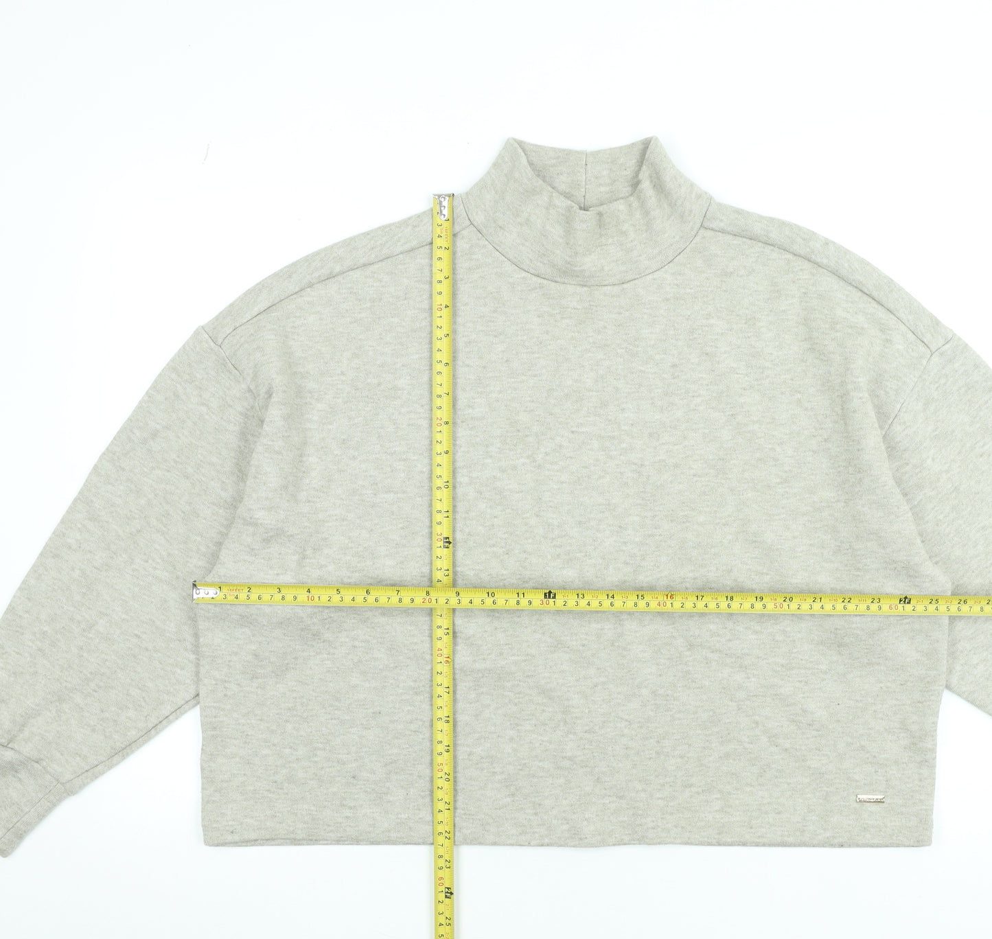 Athlecia Women’s Grey Roll Neck Pullover Sweatshirt Size 16 Relaxed Fit