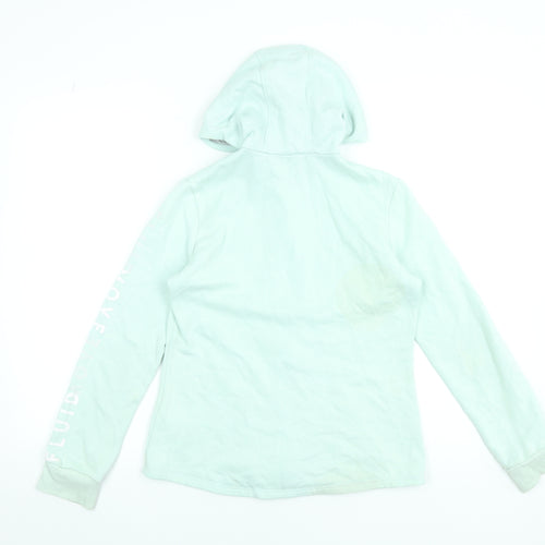 Decathlon Teens Mint Green Full Zip Hoodie 12-13 Years Cotton Blend