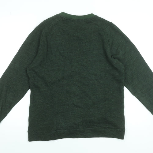 Oliver Spencer Women Green Cotton Viscose Crew Neck Jumper Size M