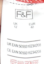 F&F Women’s Red Long Sleeve Wrap Jersey Blouse UK 12