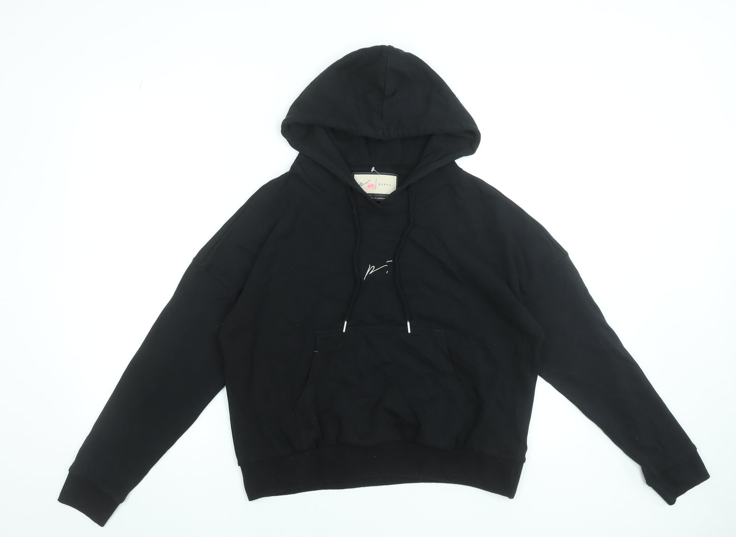 Prévu Women’s Black 100% Cotton Pullover Hoodie Size 6