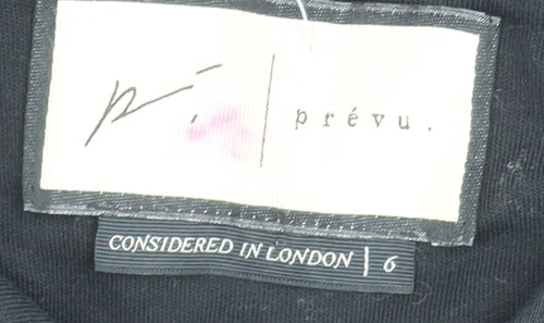 Prévu Women’s Black 100% Cotton Pullover Hoodie Size 6