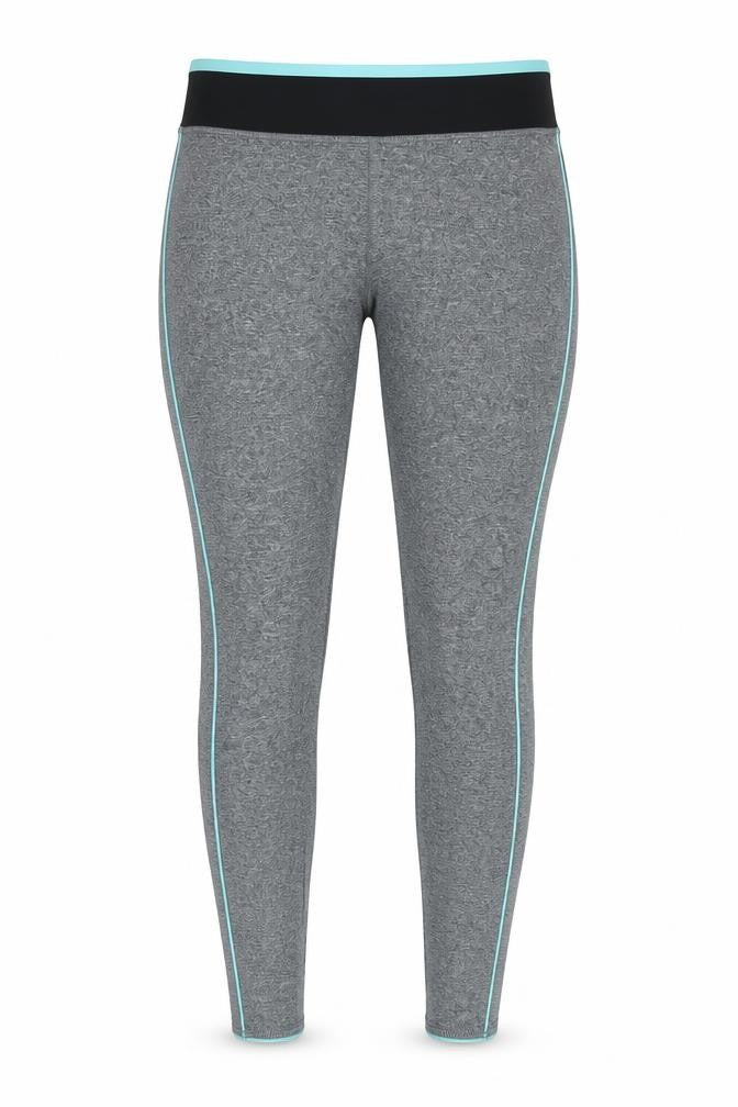 Front view of Atmosphere women’s grey leggings uk 10 polyester elastane stretch gym pants