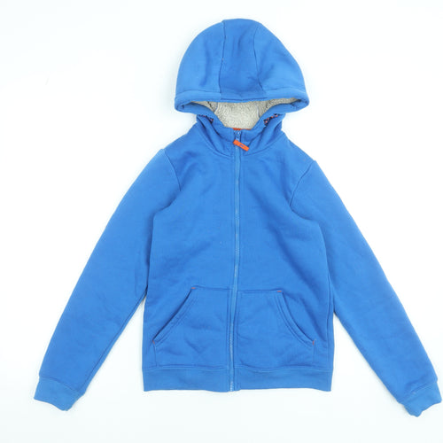 Mountain Warehouse Boys Blue Full Zip Hoodie 9-10 Years Fleece Lined