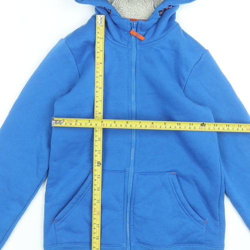 Mountain Warehouse Boys Blue Full Zip Hoodie 9-10 Years Fleece Lined